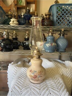Vintage Kadaan Oil Lamp - Cream